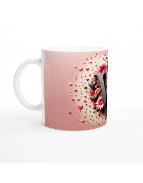 W Harfi Gösterişli Tasarımlı Kupa Bardak