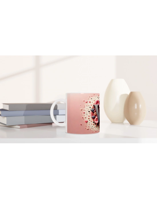 W Harfi Gösterişli Tasarımlı Kupa Bardak