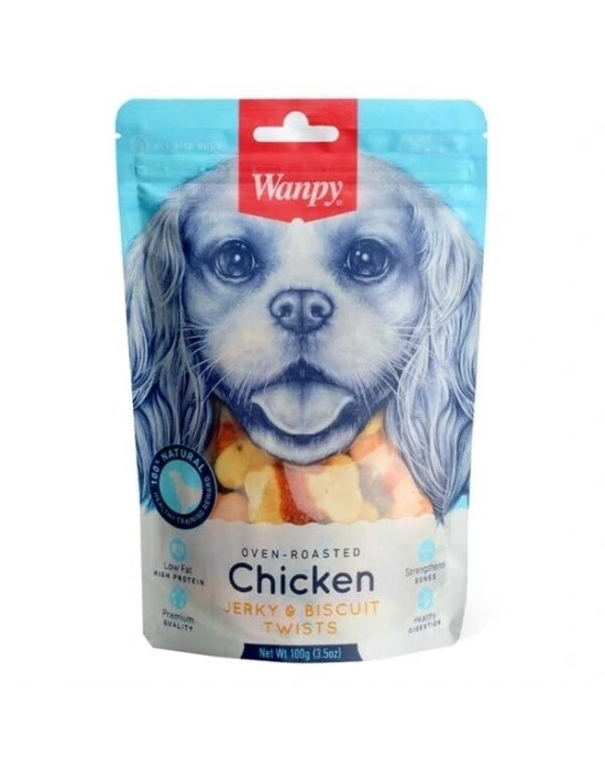 Wanpy Bisküvi Üzeri Tavuk Sargılı Köpek Ödül Maması 1 Adet 100 Gr