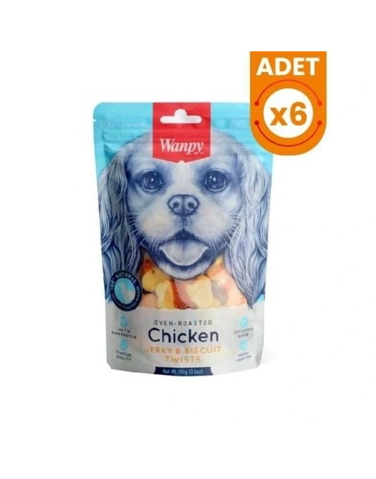 Wanpy Bisküvi Üzeri Tavuk Sargılı Köpek Ödül Maması 1 Adet 100 Gr