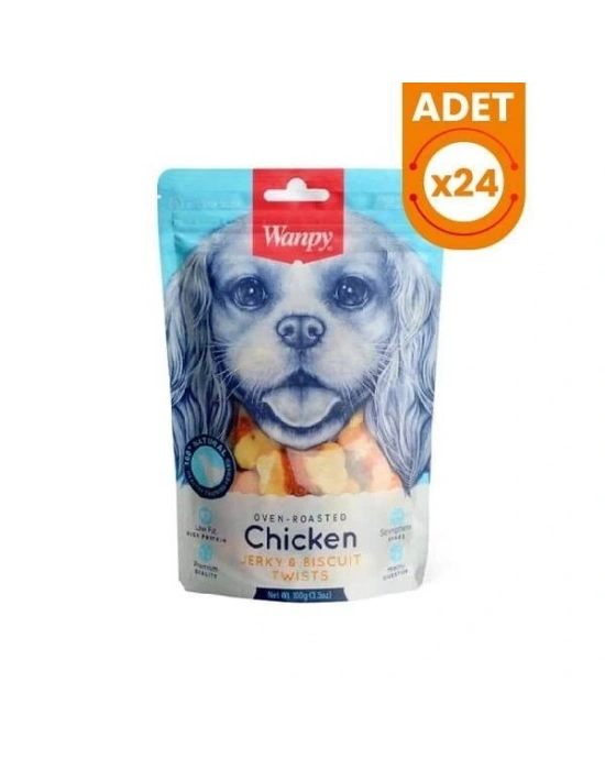 Wanpy Bisküvi Üzeri Tavuk Sargılı Köpek Ödül Maması 1 Adet 100 Gr