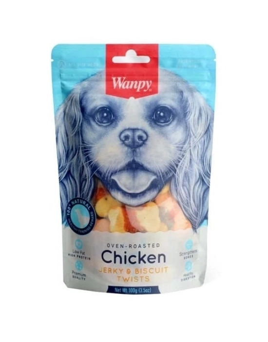 Wanpy Bisküvi Üzeri Tavuk Sargılı Köpek Ödül Maması 100 Gr