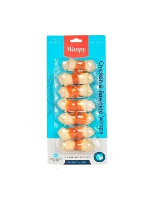 Wanpy Burgu Tavuk Sargılı Köpek Ödül Kemiği 1 Adet 90 Gr