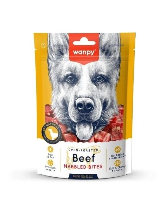 Wanpy Marbled Biftekli Küp Et Parçaları Köpek Ödülü 1 Adet 100 Gr