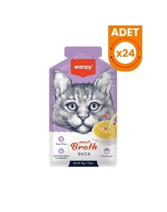 Wanpy Ördek Etli Tahılsız Kedi Çorbası 1 Adet 50 Gr