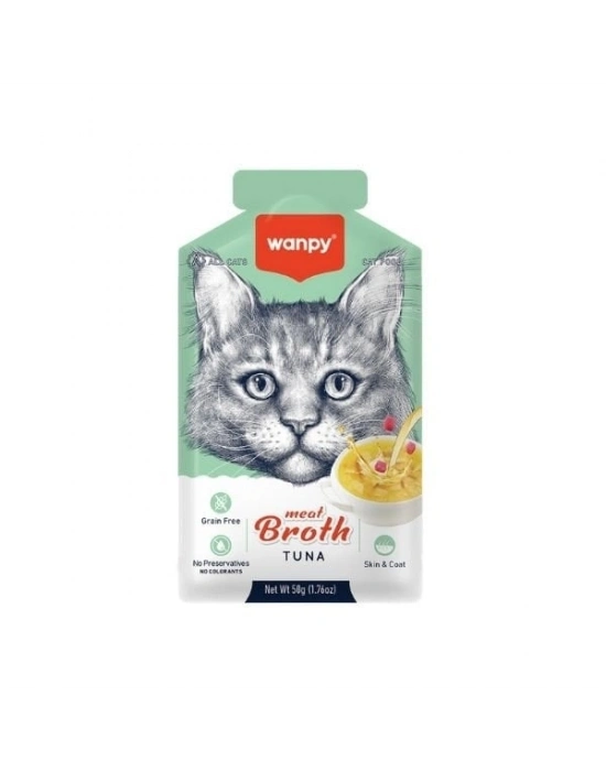 Wanpy Ton Balıklı Tahılsız Kedi Çorbası 1 Adet 50 Gr