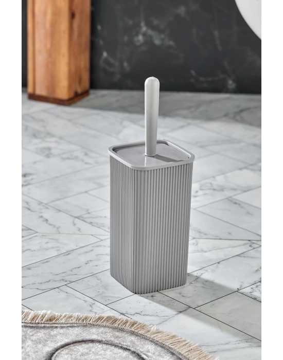 WC Fırçası & Tuvalet Fırçası Gri 2 Parça