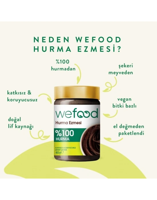 Wefood %100 Sade Hurma Ezmesi 400 Gr