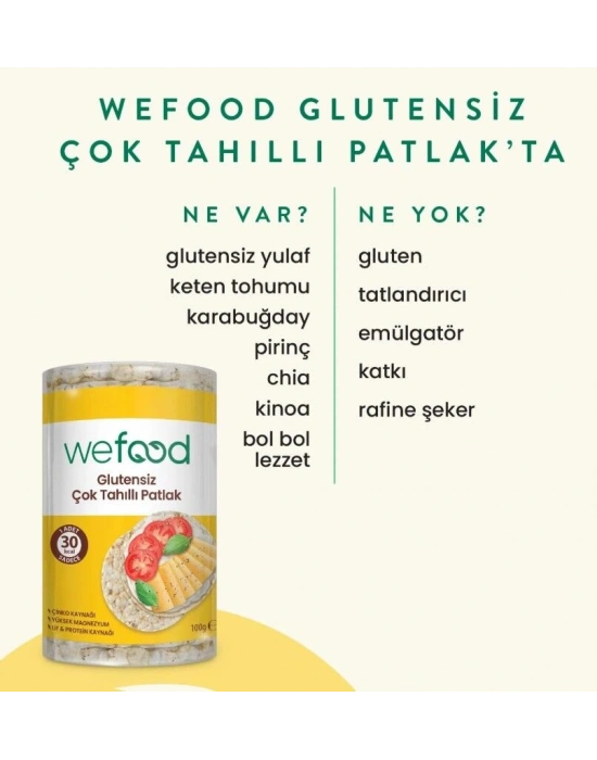 Wefood Çok Tahıllı Pirinç Patlağı 100 Gr