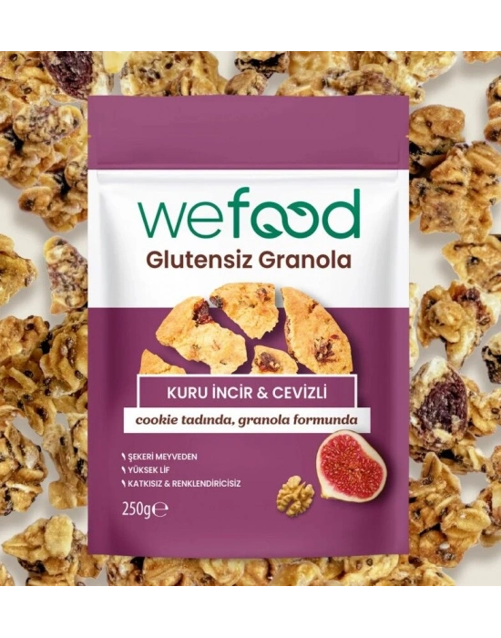 Wefood Glutensiz Granola Kuru İncir ve Cevizli 250 Gr