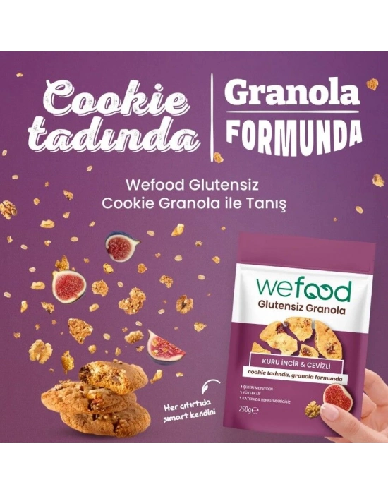 Wefood Glutensiz Granola Kuru İncir ve Cevizli 250 Gr