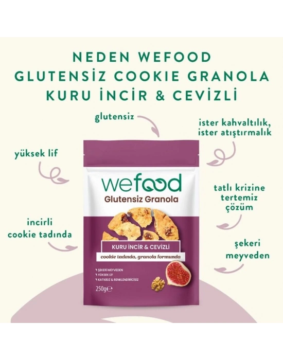 Wefood Glutensiz Granola Kuru İncir ve Cevizli 250 Gr