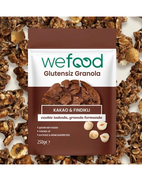 Wefood Kakao ve Fındık Granola 250 Gr