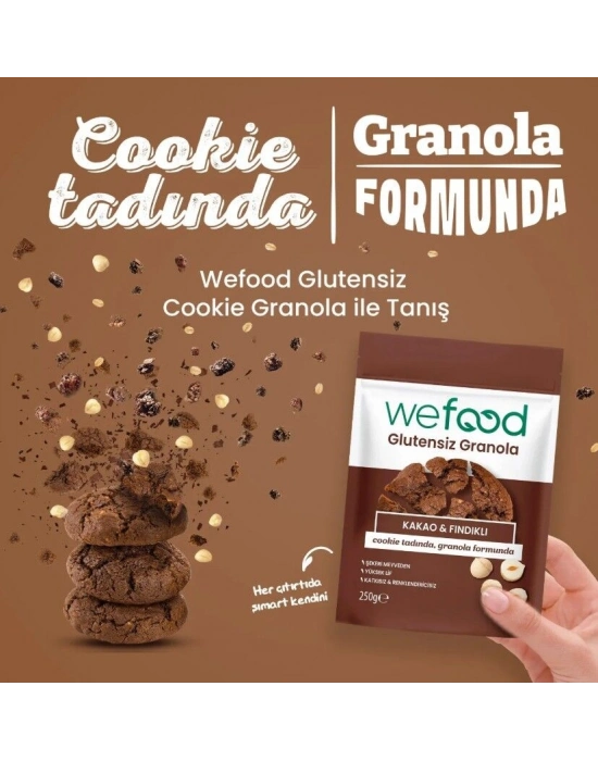 Wefood Kakao ve Fındık Granola 250 Gr