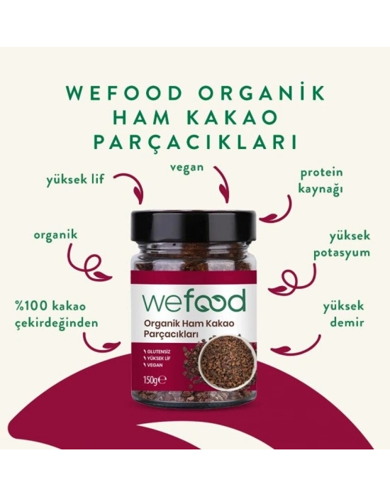 Wefood Organik Ham Kakao Parçacıkları 150 Gr