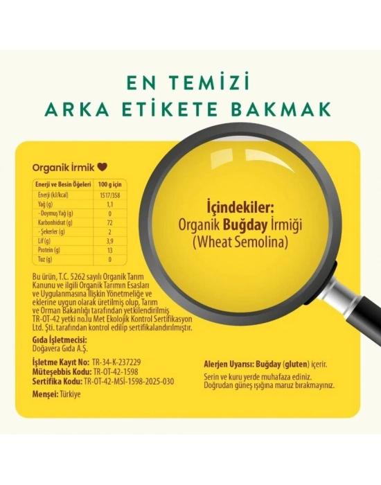 Wefood Organik İrmik 250 Gr