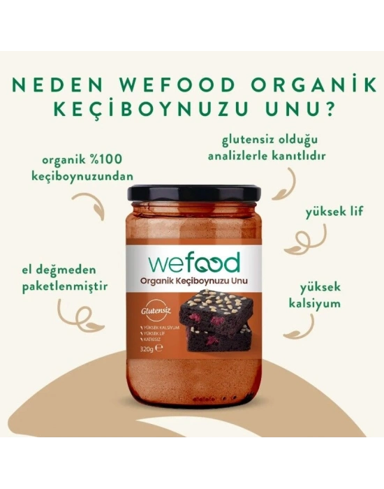 Wefood Organik Keçiboynuzu Unu 320 Gr