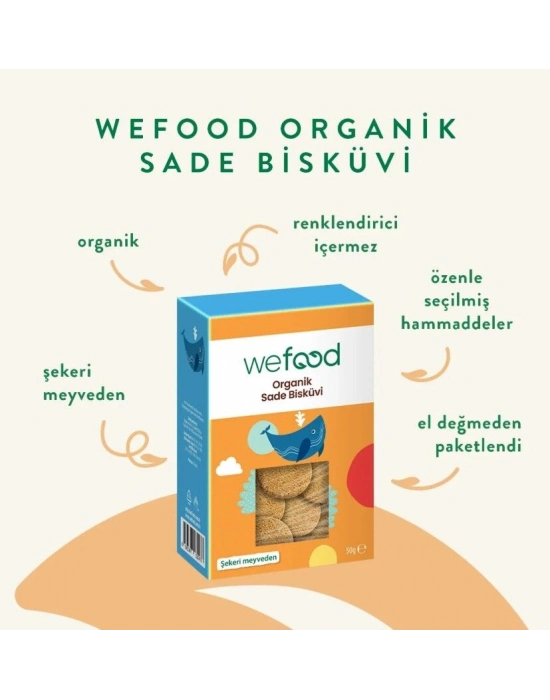 Wefood Organik Kids Sade Bisküvi 50 Gr