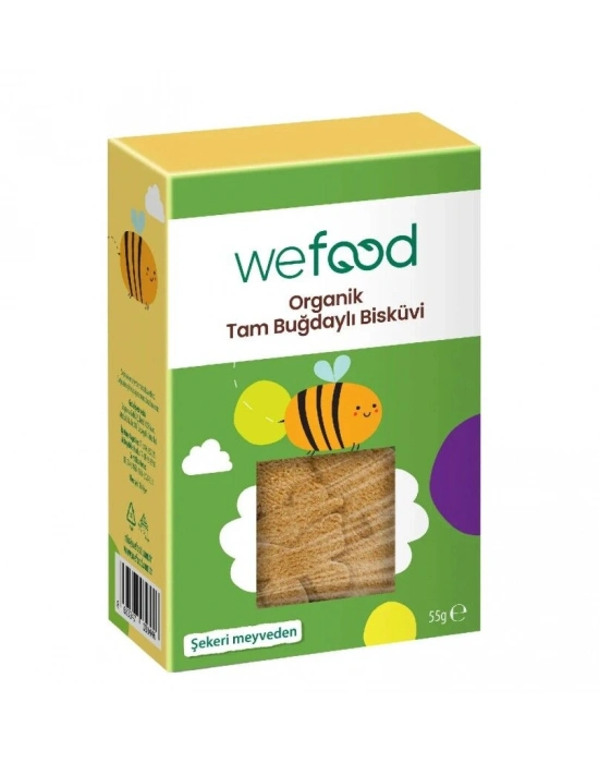 Wefood Organik Kids Tam Buğdaylı Bisküvi 55 Gr