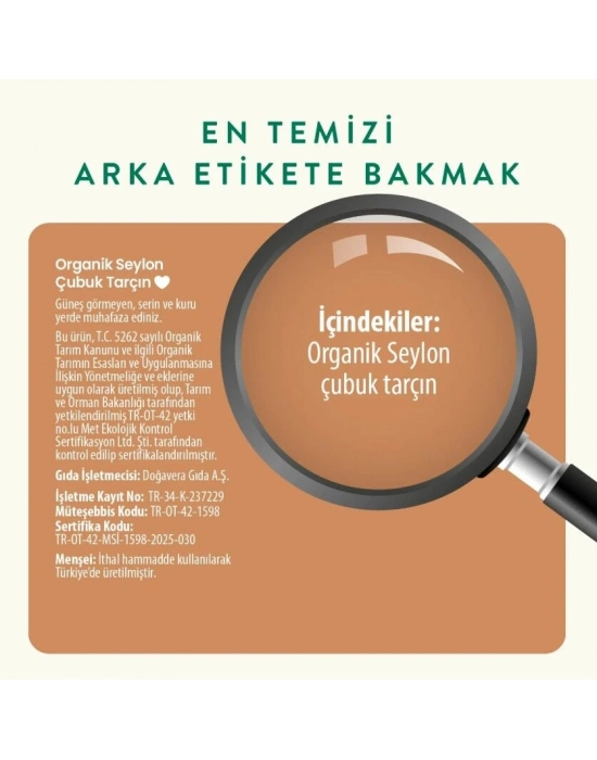 Wefood Organik Seylon Tarçın Çubuk 20 Gr