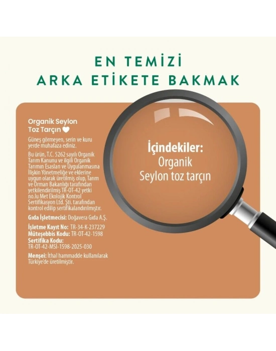 Wefood Organik Seylon Tarçın Tozu 45 Gr