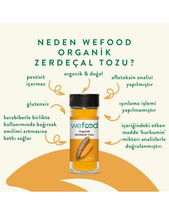 Wefood Organik Zerdeçal Tozu 55 Gr