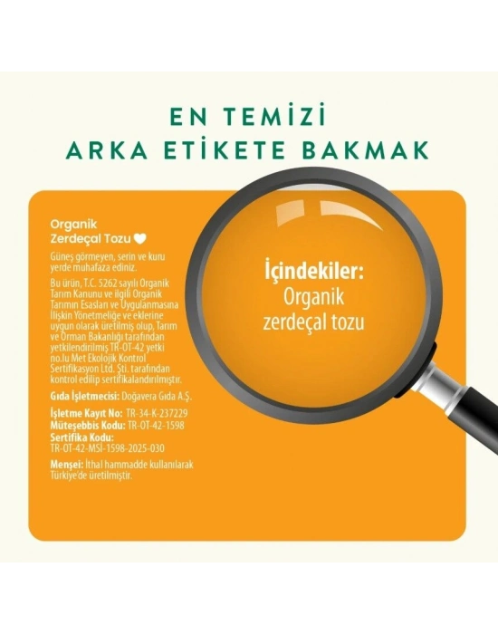 Wefood Organik Zerdeçal Tozu 55 Gr