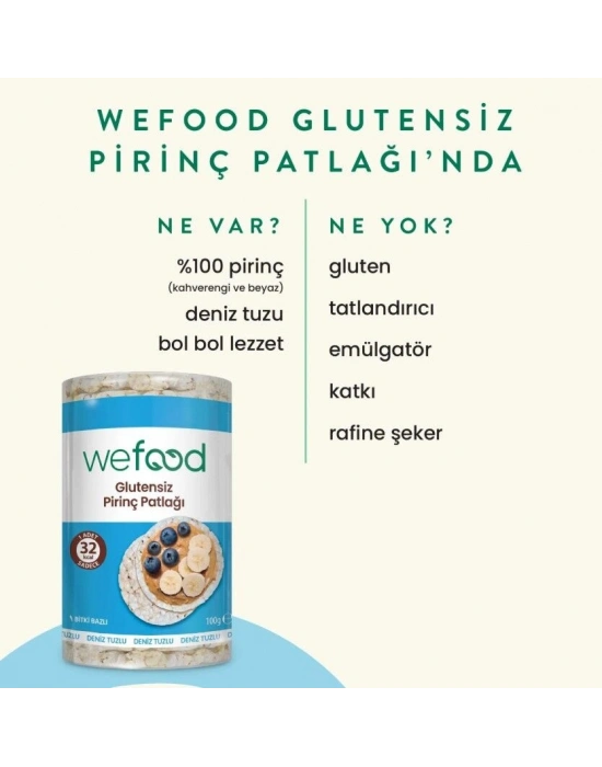 Wefood Pirinç Patlağı 100 Gr