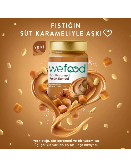 Wefood Süt Karamelli Fıstık Ezmesi 300 Gr