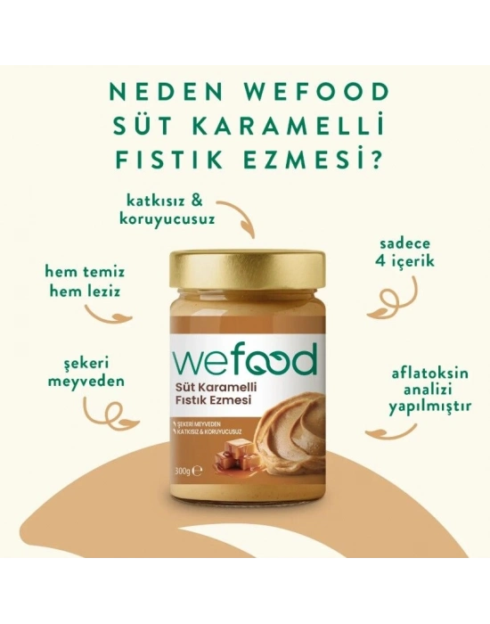 Wefood Süt Karamelli Fıstık Ezmesi 300 Gr