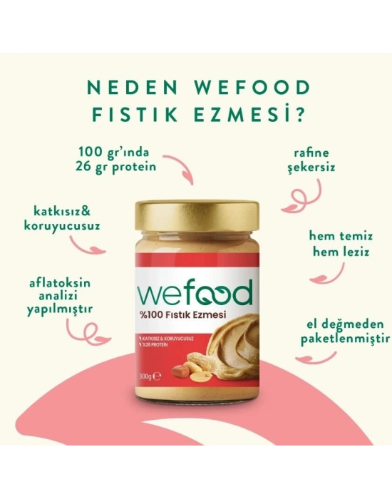 Wefood Yer Fıstığı Ezmesi %100 Sade 300 Gr