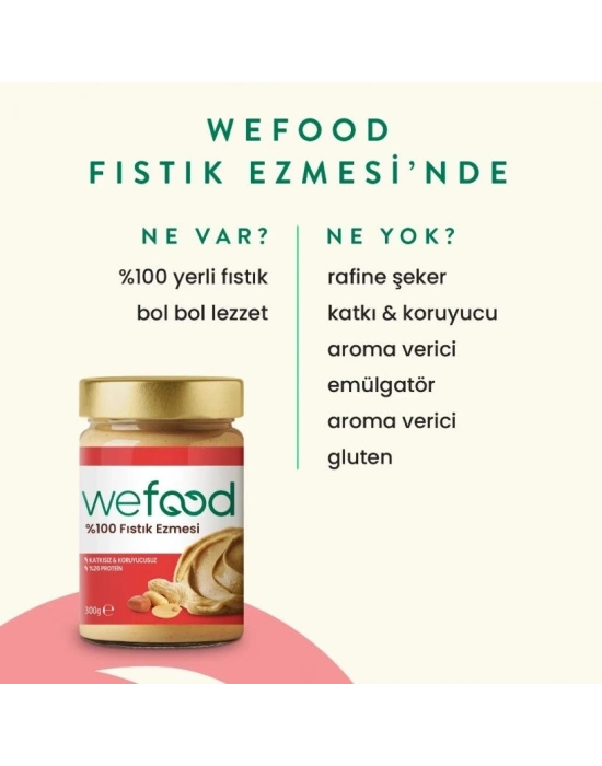 Wefood Yer Fıstığı Ezmesi %100 Sade 300 Gr