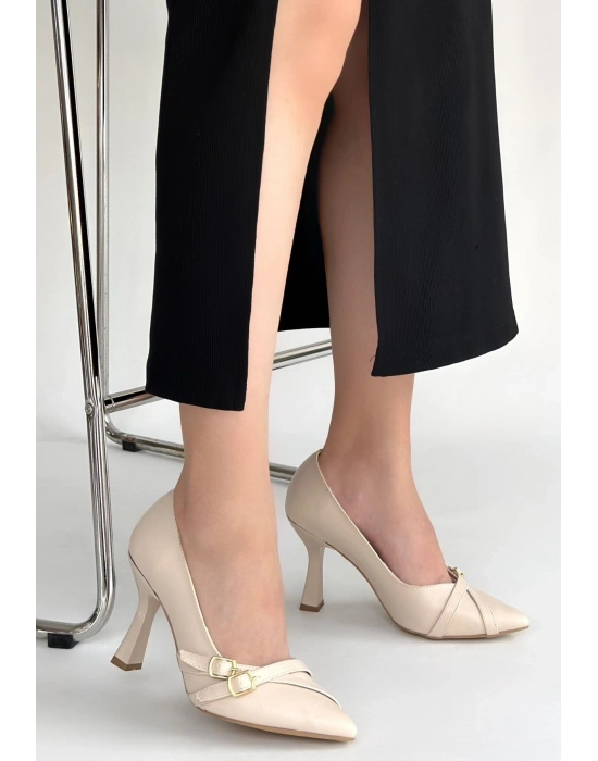 Wenda Bej Cilt Topuklu Ayakkabı