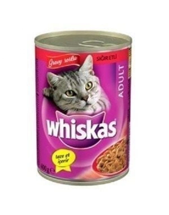 Whiskas Biftekli Yetişkin Konserve Kedi Maması 1 Adet 400 Gr