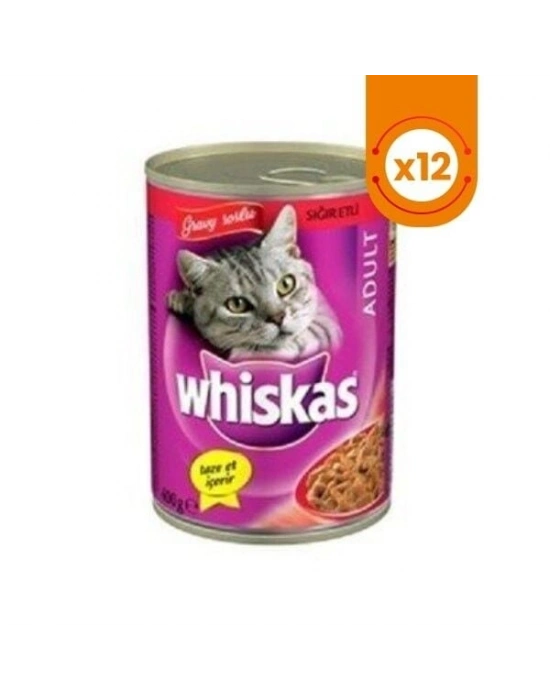 Whiskas Biftekli Yetişkin Konserve Kedi Maması 1 Adet 400 Gr
