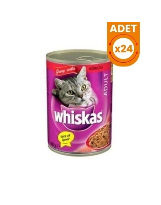 Whiskas Biftekli Yetişkin Konserve Kedi Maması 1 Adet 400 Gr