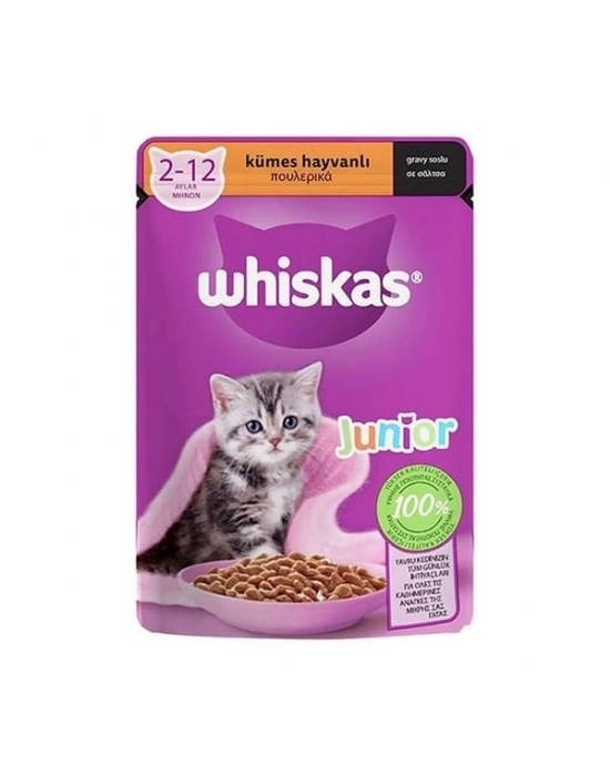Whiskas Jöleli Kümes Hayvanlı Yavru Konserve Kedi Maması 1 Adet 85 Gr