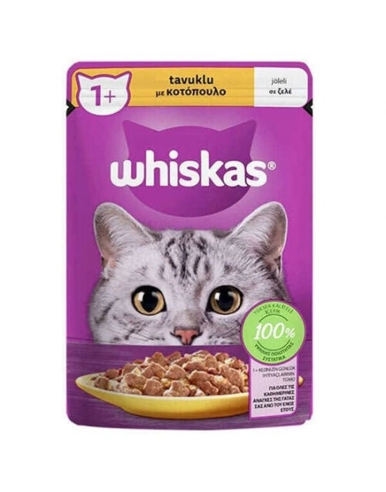 Whiskas Pouch Jöle İçerisinde Tavuklu Yetişkin Konserve Kedi Maması 1 Adet 85 Gr