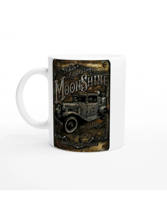 White Lightning Moonshine Temalı Vintage Kupa