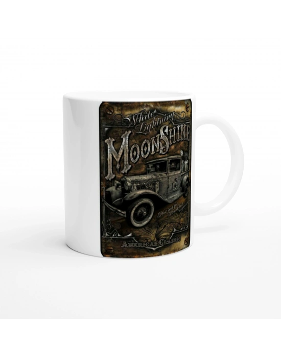 White Lightning Moonshine Temalı Vintage Kupa
