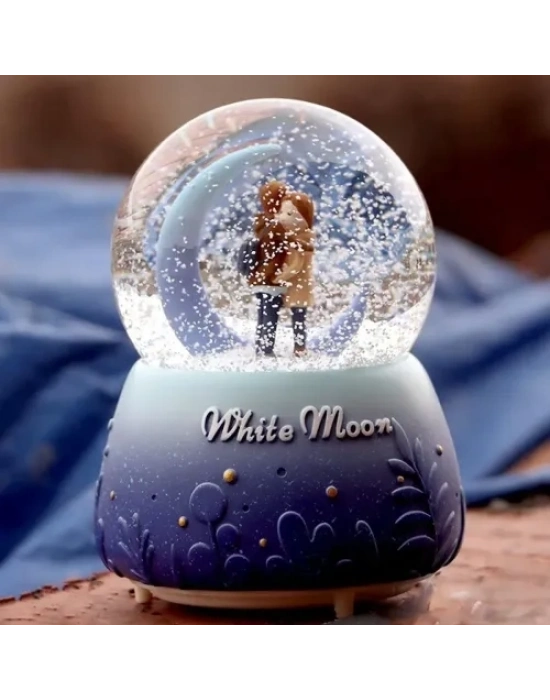 White Moon Kar Küresi Orta Boy