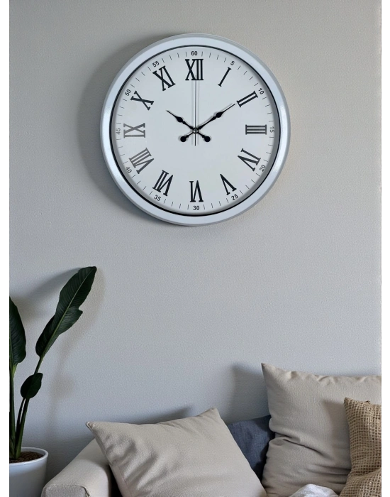 ® White Prime Roma Rakamlı 40 Cm Metal Duvar Saati