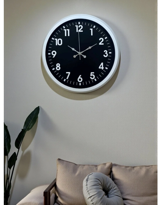 ® White Pure Contrast 40 Cm Metal Duvar Saati
