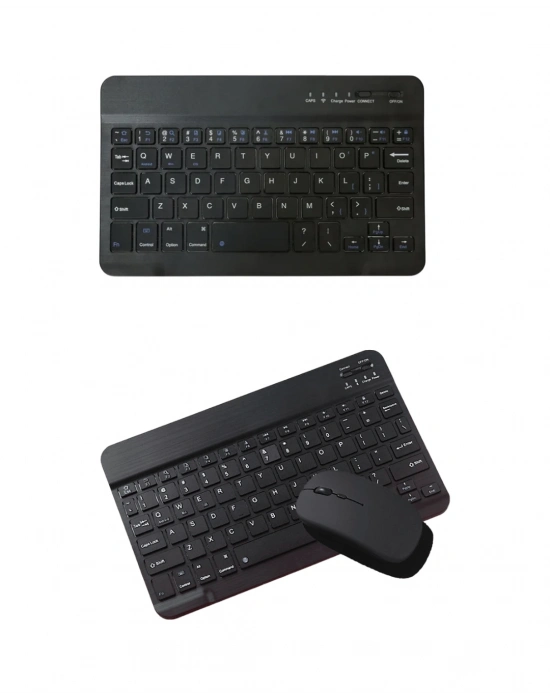 Wireless Klavye Mouse Seti Bluetooth Bağlantılı İnce Tasarım Sessiz Kullanım