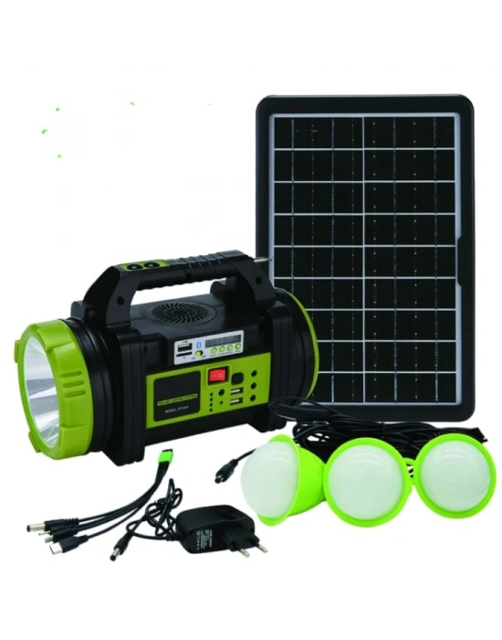 Wıson Ws-5683 Şarjlı 30w Solar Şarjlı Ev Aydınlatma Seti Radyo Ve Fan Powebank