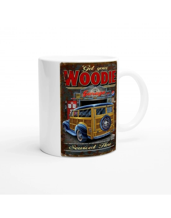 Woodie Garaj Servis Temalı Retro Kupa