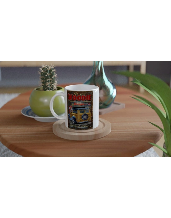 Woodie Garaj Servis Temalı Retro Kupa