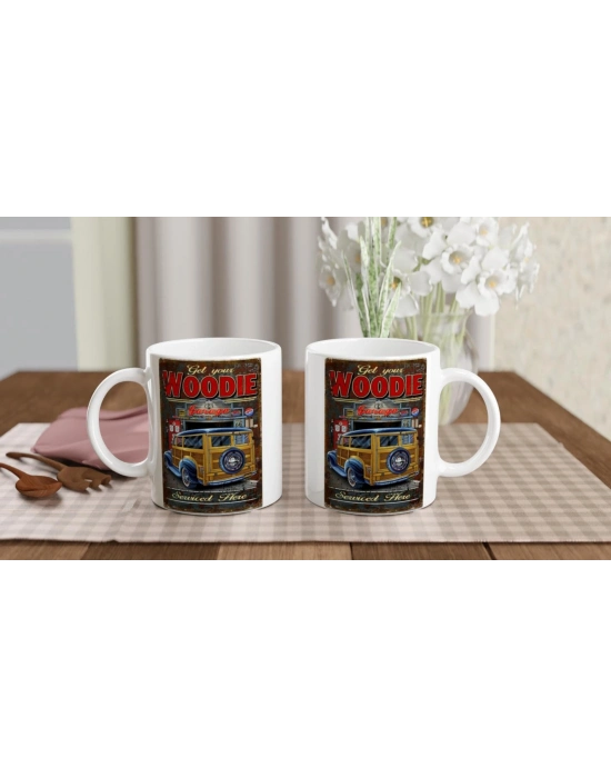 Woodie Garaj Servis Temalı Retro Kupa