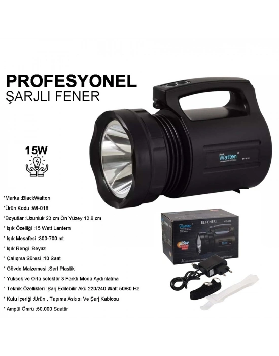 Wt-018 Profesyonel Büyük Avcı Feneri