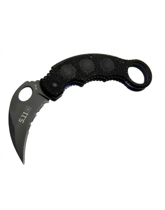 X14 5.11 Siyah Karambit Koleksiyon Çakı 16 Cm - Plastik Sap